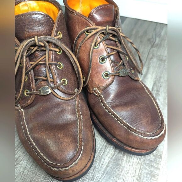 Timberland Vintage Brown leather goretex lace up hunting boots mens 9 - Picture 6 of 9
